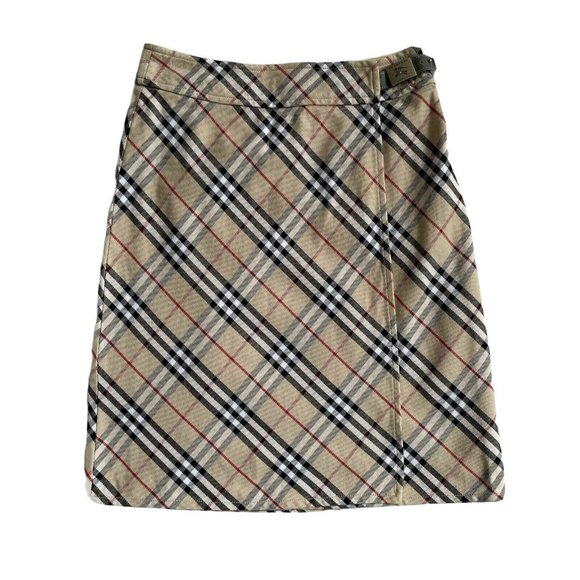 Burberry Y2K Vintage Nova Plaid Wrap Skirt - Picture 1 of 7